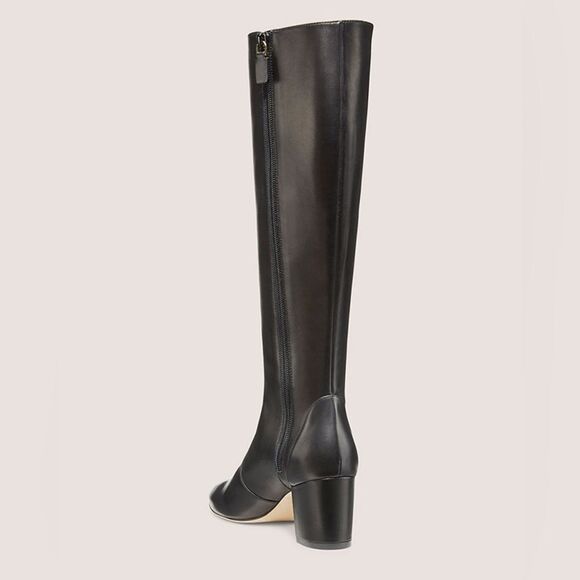 NEW Stuart Weitzman YULIANA 60 KNEE-HIGH ZIP BOOT in black leather - Picture 9 of 15